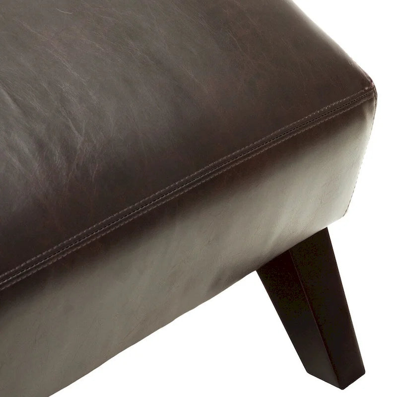 Finlay Leather Chaise Lounge by Christopher Knight Home