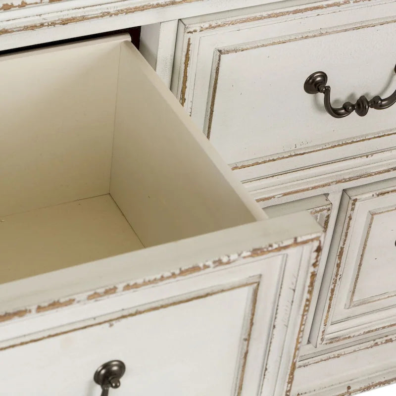 The Gray Barn Abbey Park Weathered Brown & Antique White 7 Drawer Dresser