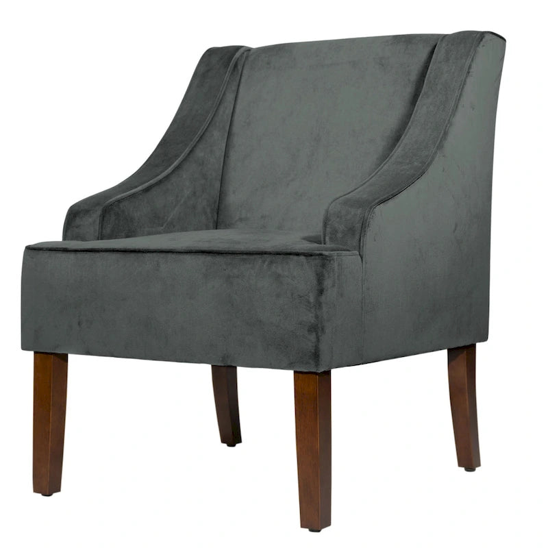 Porch & Den Lyric Velvet Arm Accent Chair