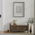 WYNDENHALL Rowan SOLID WOOD 44 inch Wide Transitional Entryway Storage Bench in Smoky Brown - 18d x 44 w x 22h
