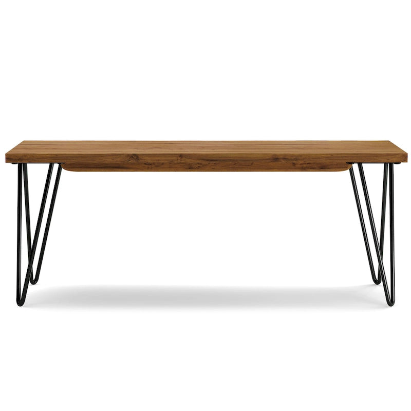 WYNDENHALL Emanuel SOLID MANGO WOOD 42 inch Wide Industrial Contemporary Bench in Natural - 12.8 d x 42.3 w x 16.7 h