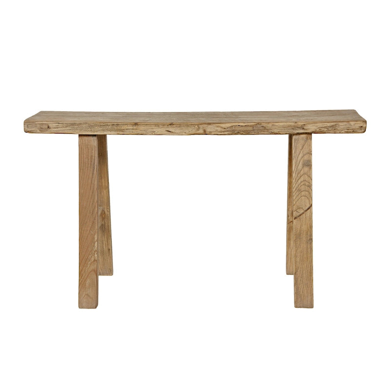 Artissance 35 Long 10 Wide Elmwood Bench, Natural Wood - 8' x 11'