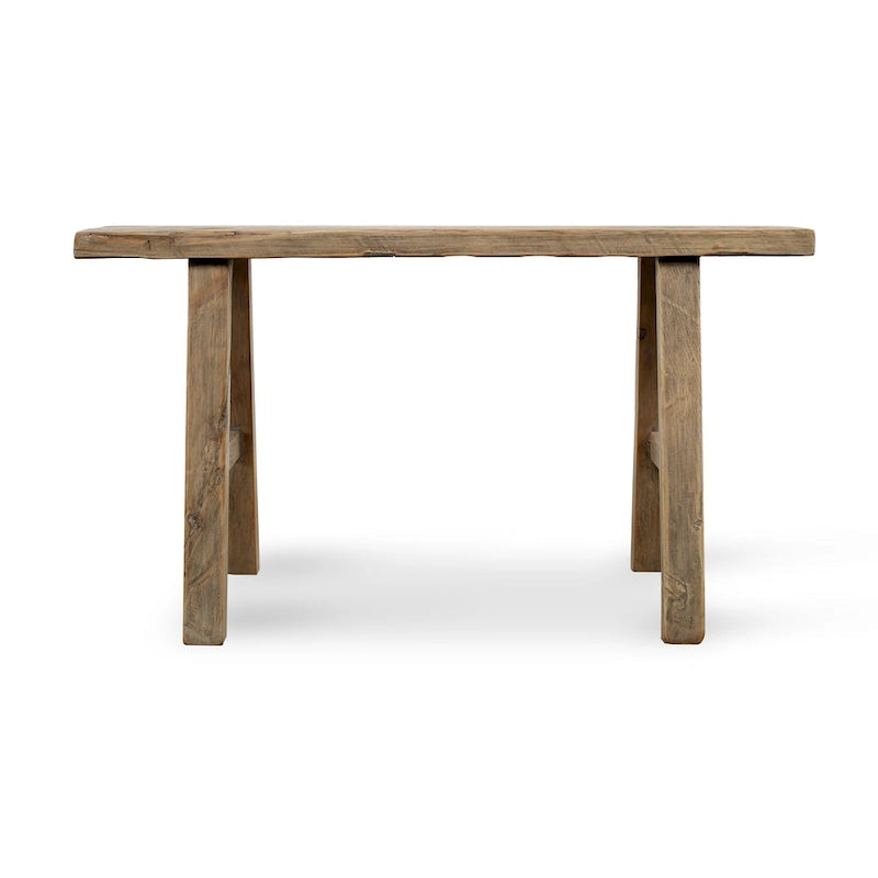 Artissance 35 Long 10 Wide Elmwood Bench, Natural Wood - 8' x 11'