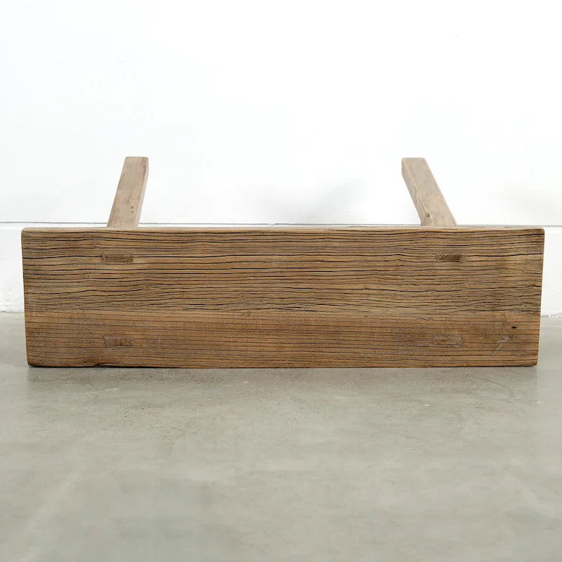 Artissance 35 Long 10 Wide Elmwood Bench, Natural Wood - 8' x 11'