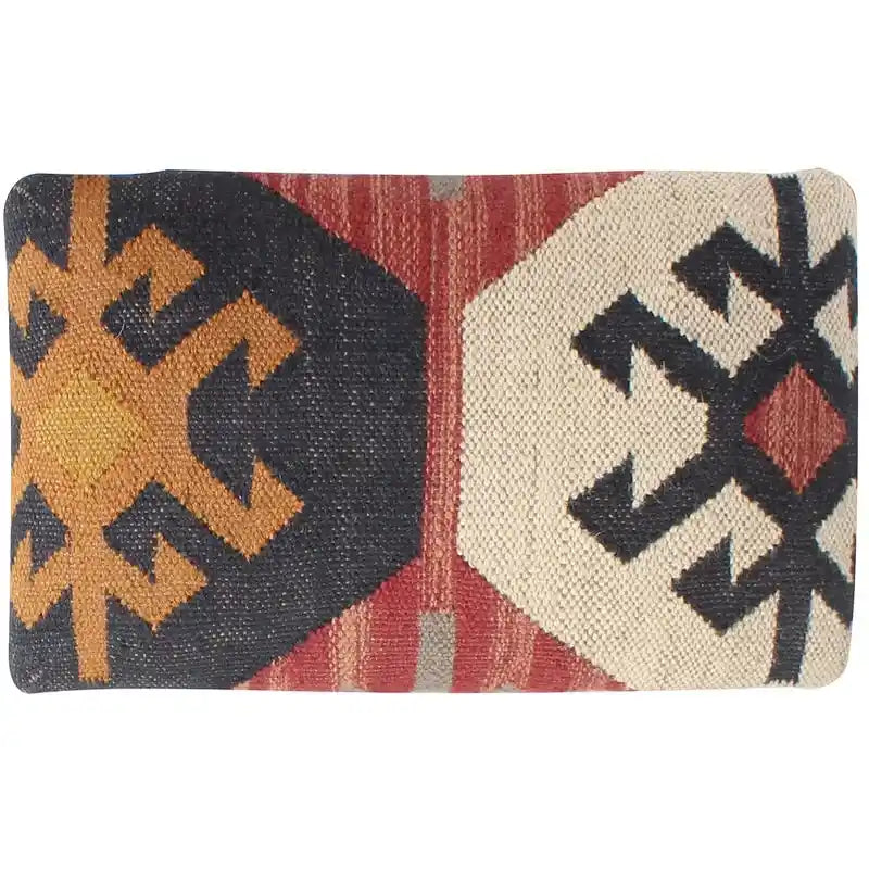HERAT ORIENTAL Handmade Kilim Upholstered Wood Footstool