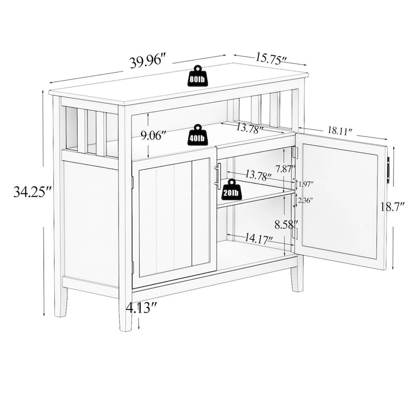 Kitchen storage sideboard and buffet