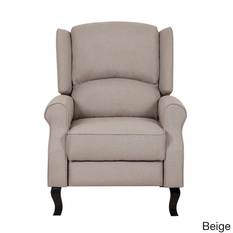 Modern Wingback Linen Fabric Accent Recliner Chair