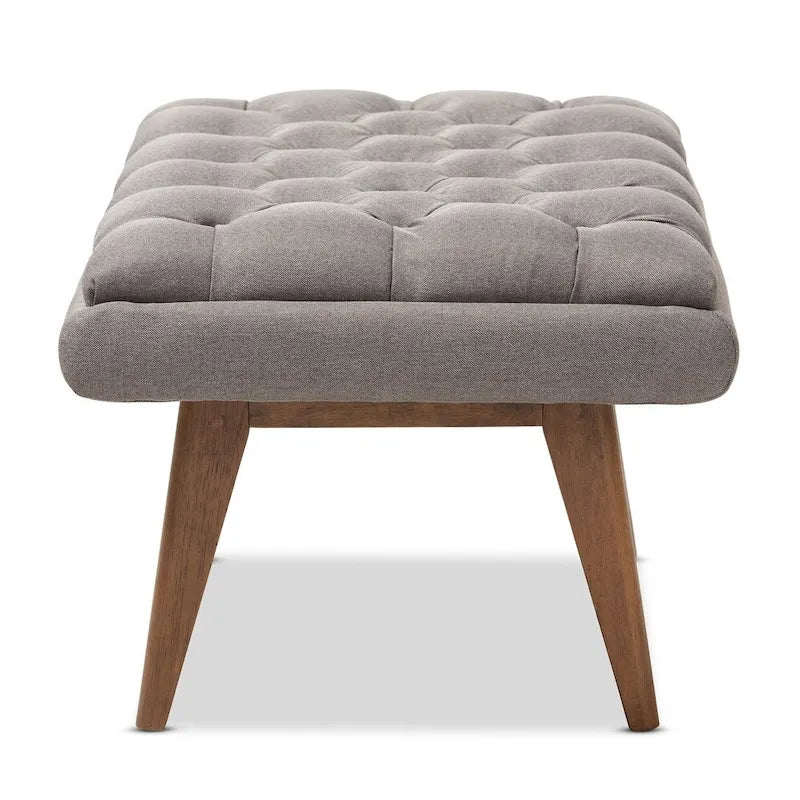 Mid-Century Upholstered Ottoman by Baxton Studio