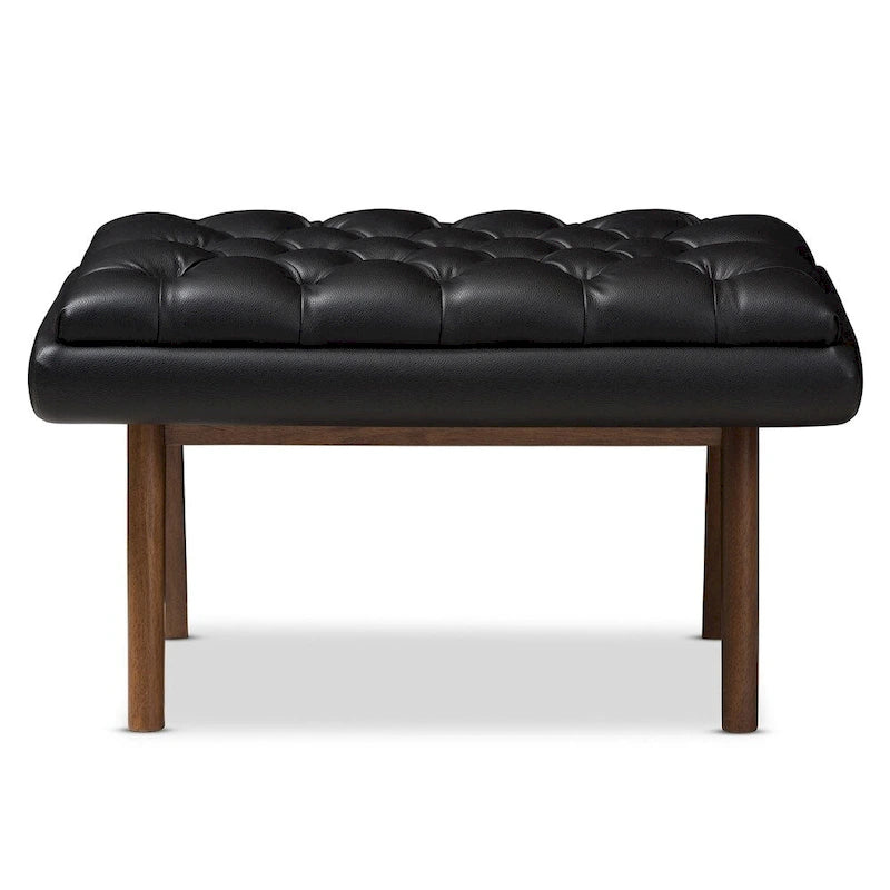 Mid-Century Upholstered Ottoman by Baxton Studio