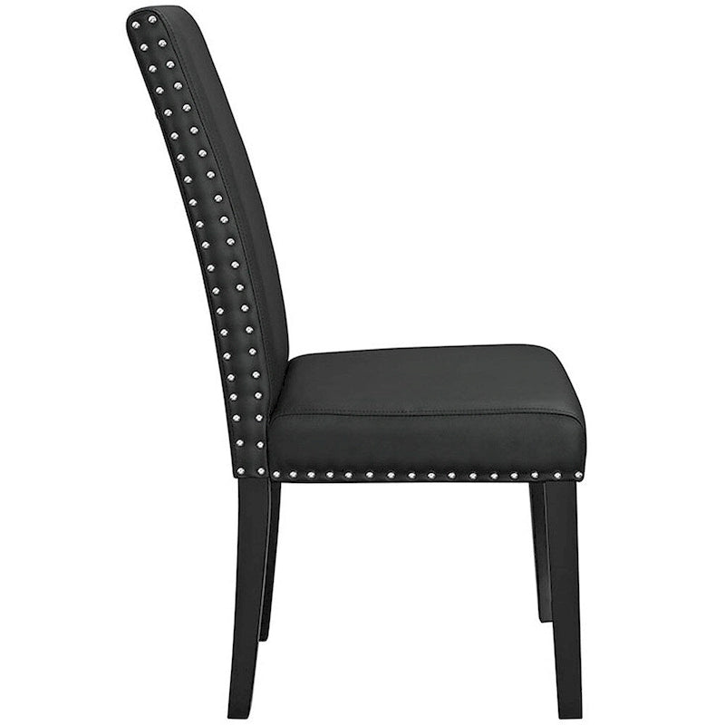 Milton Nailhead Trim Black Parson Dining Chair