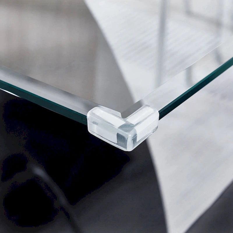 Rectangular Glass Top Dining Table