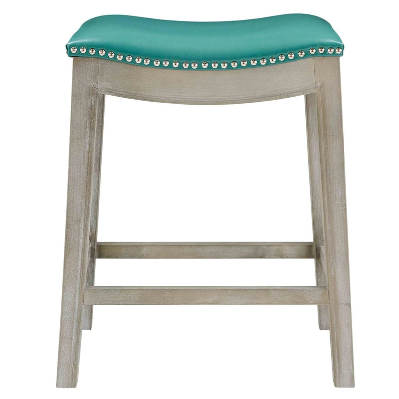 Elmo Bonded Leather Saddle Seat Counter Stool
