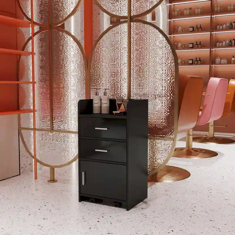 Locking Beauty Salon Storage Cabinet