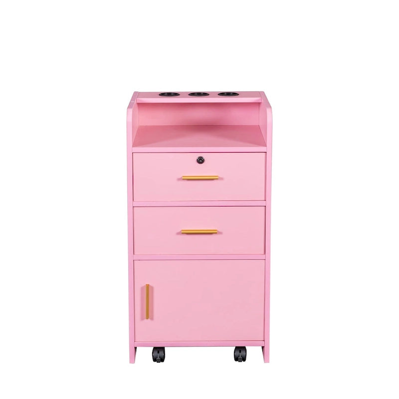 Locking Beauty Salon Storage Cabinet