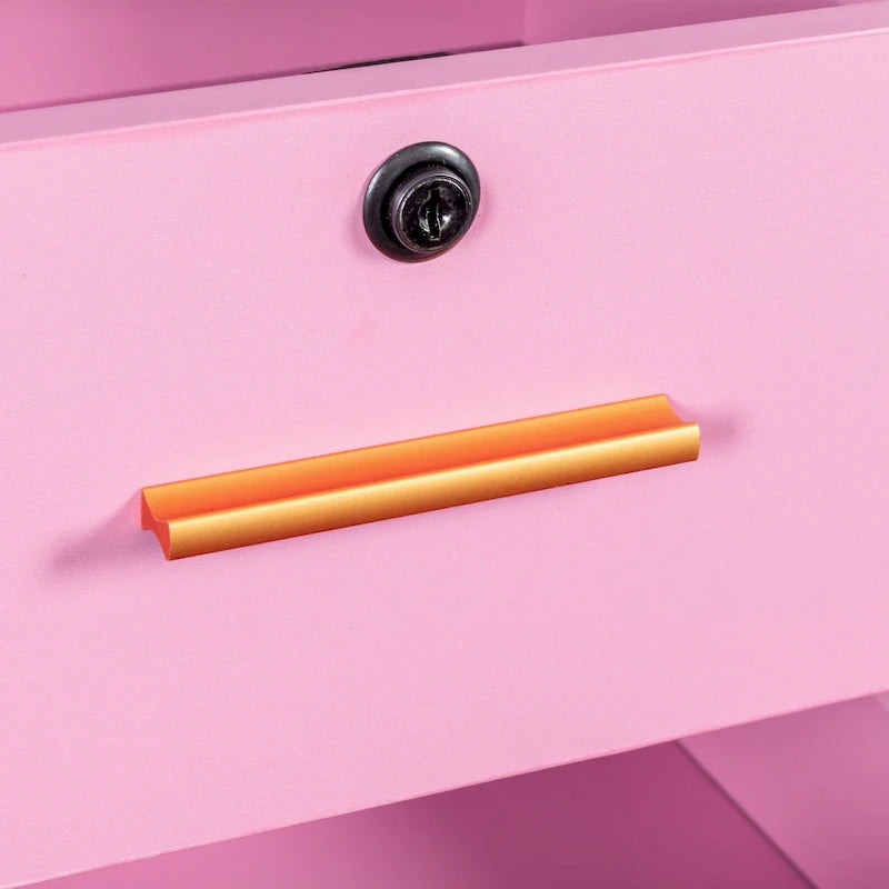 Locking Beauty Salon Storage Cabinet