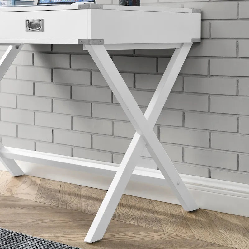 Solid Wood Computer Desk with Drawers