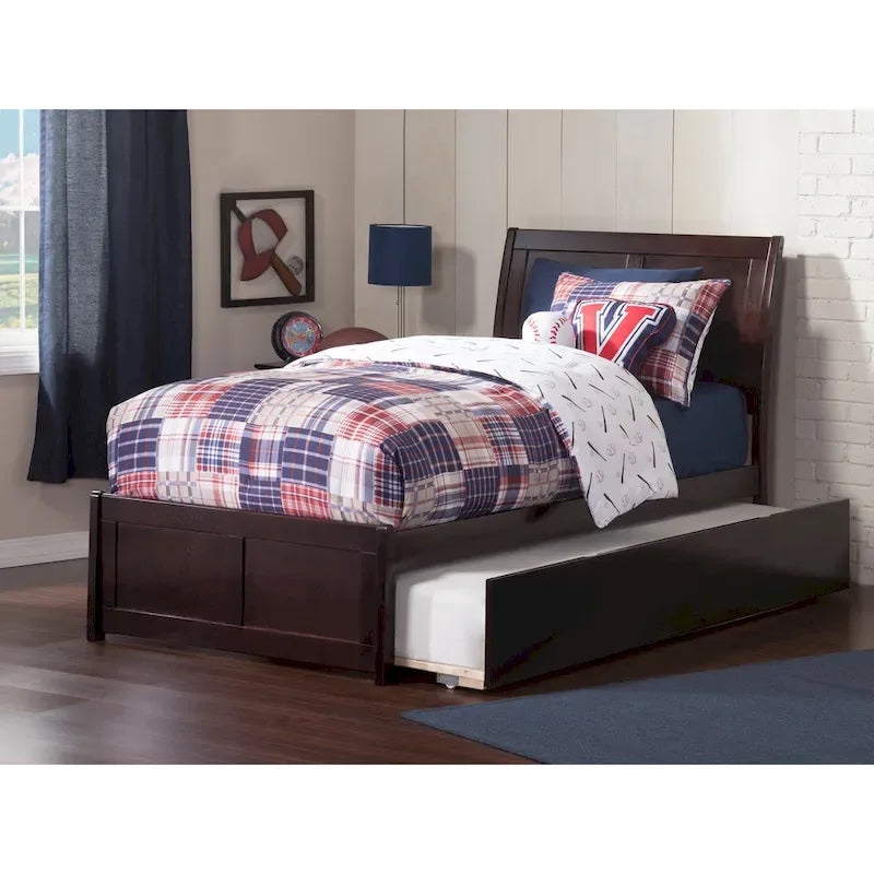 Portland Solid Wood Platform Bed with Matching Footboard and Trundle