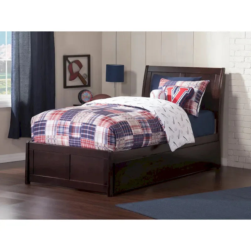 Portland Solid Wood Platform Bed with Matching Footboard and Trundle