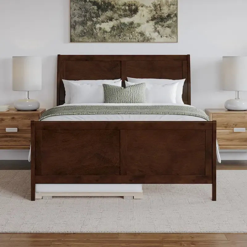Portland Solid Wood Platform Bed with Matching Footboard and Trundle
