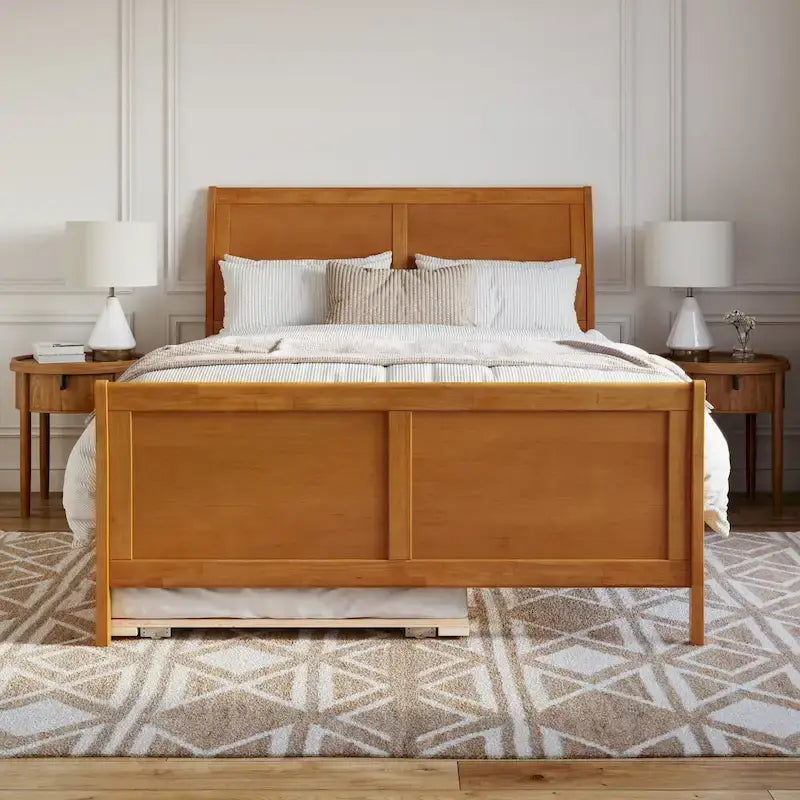 Portland Solid Wood Platform Bed with Matching Footboard and Trundle