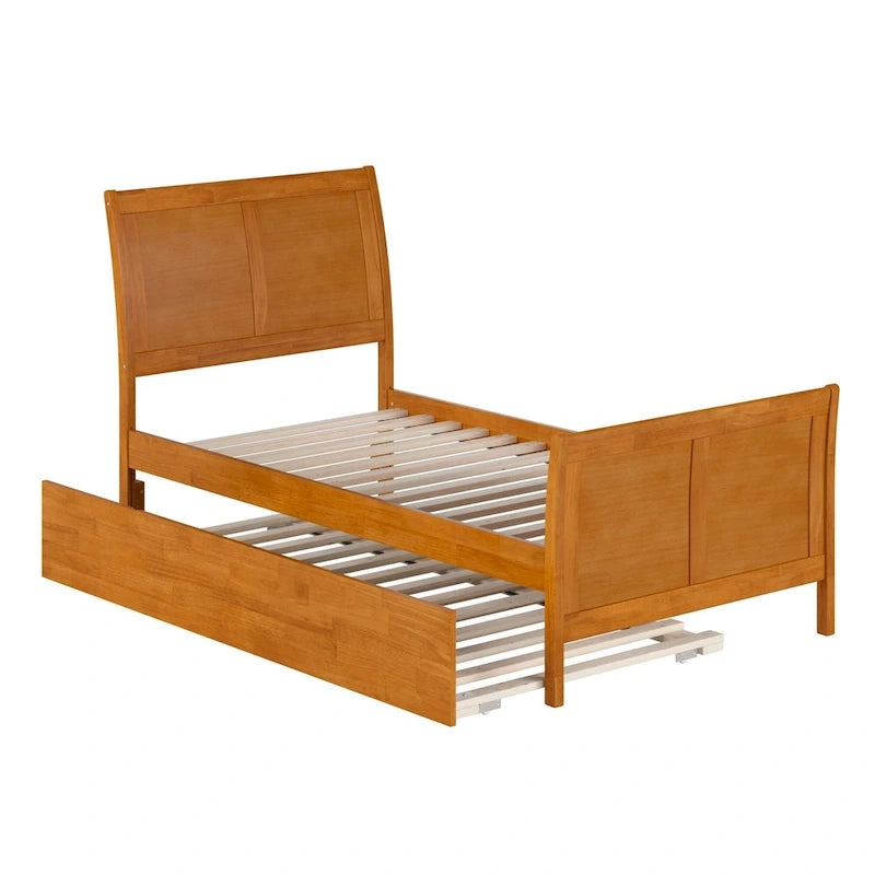 Portland Solid Wood Platform Bed with Matching Footboard and Trundle