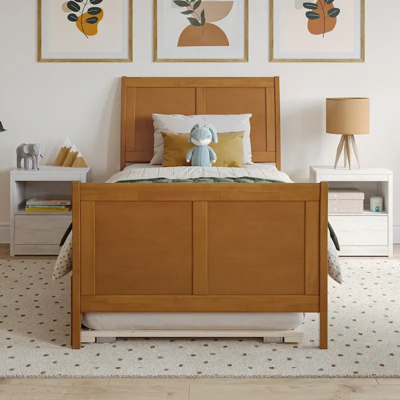 Portland Solid Wood Platform Bed with Matching Footboard and Trundle