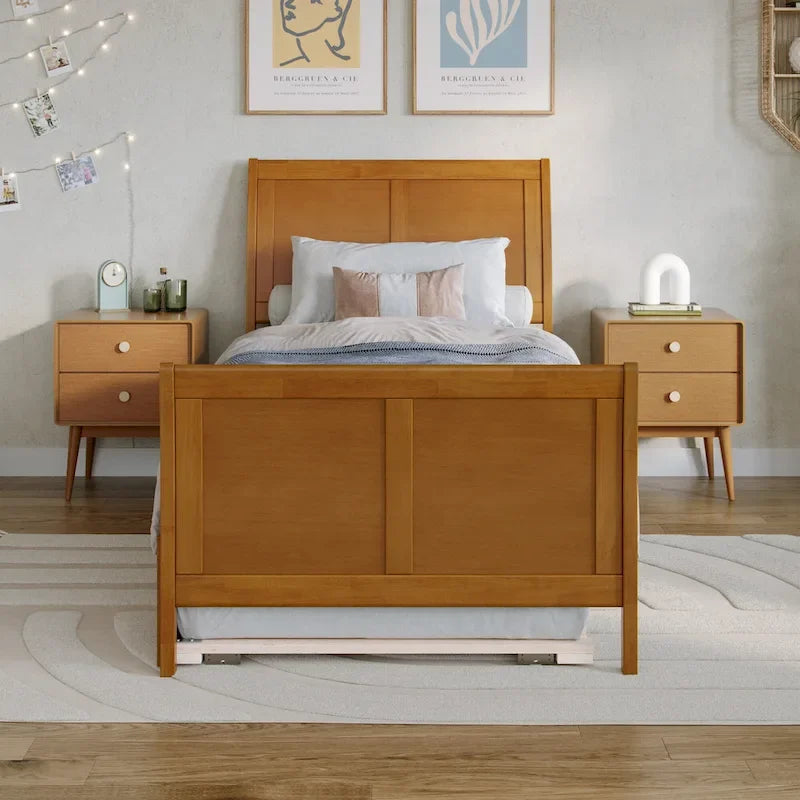 Portland Solid Wood Platform Bed with Matching Footboard and Trundle