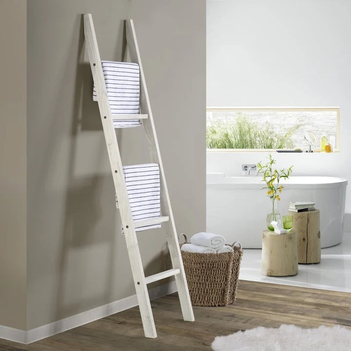 Wood Blanket Ladder Corona Gray