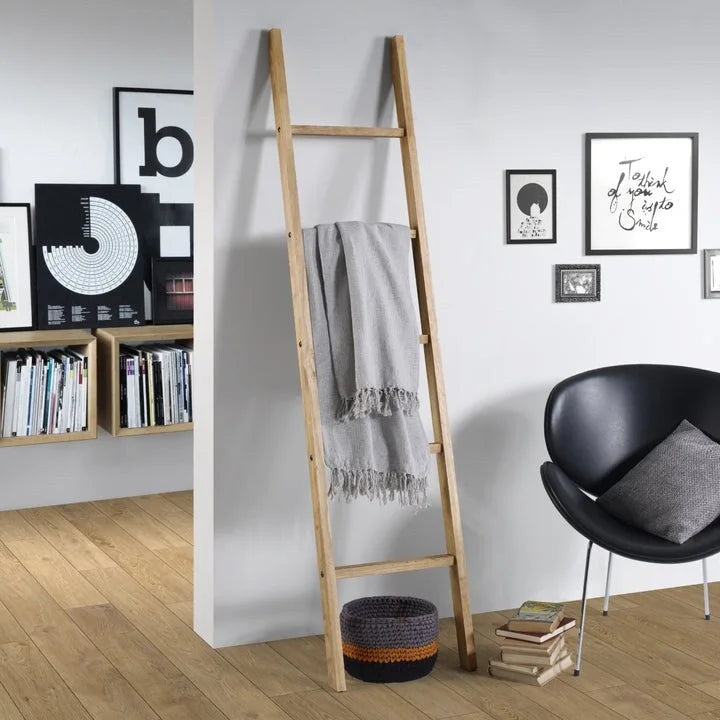 Wood Blanket Ladder Corona Gray