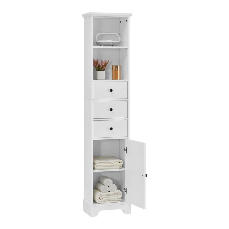 Freestanding Bathroom Storage Cabinet with 3 Drawers and Adjustable Shelf