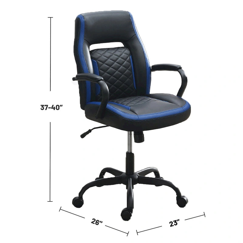 Upholstered Office Chair with Padded Armrests