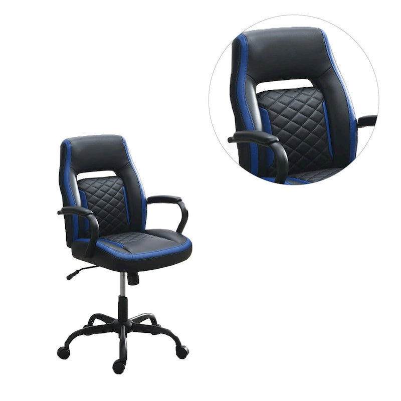 Upholstered Office Chair with Padded Armrests