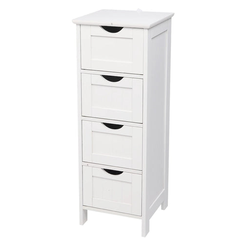 32FCH 4 Drawers bathroom ark Storage Cabinet white