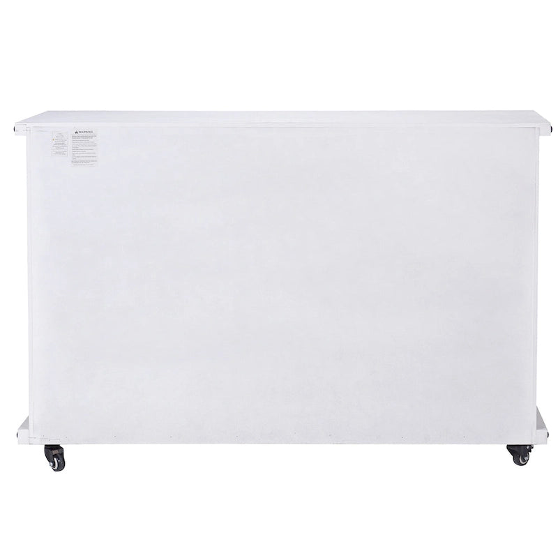 StyleCraft Presley 2 Door Cabinet with Open Center in Distressed White