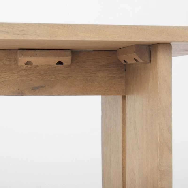 Aida Grey Brown Solid Wood Dining Bench