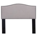 Full/Queen Nailhead Upholstered Fabric Headboard