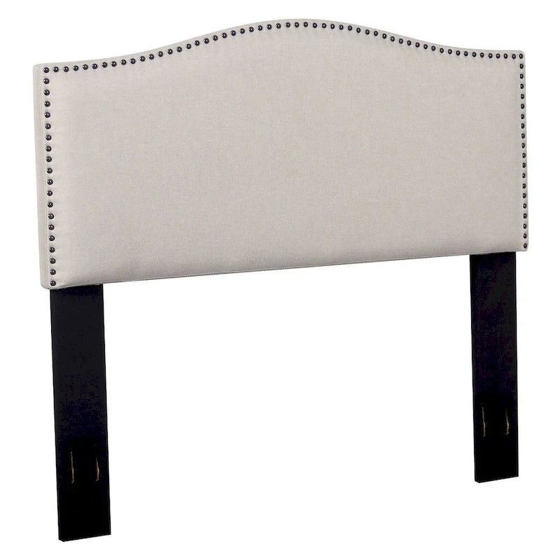 Full/Queen Nailhead Upholstered Fabric Headboard