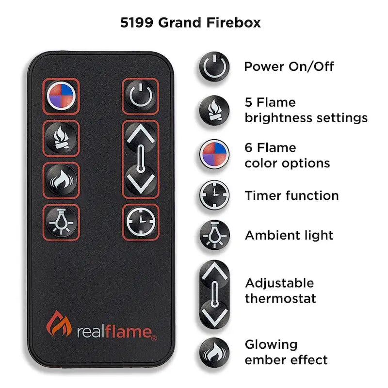 Ashton 93 Grand Media Electric Fireplace in White by Real Flame