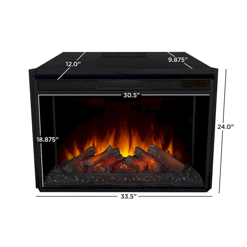 Ashton 93 Grand Media Electric Fireplace in White by Real Flame