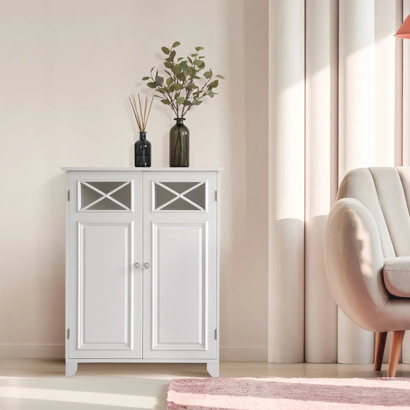 Teamson Home Dawson Freestanding Two-Door Floor Accent Cabinet