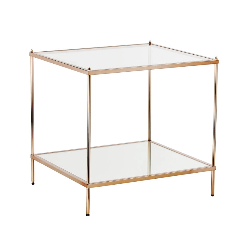 SEI Furniture Grant Glam Glass Side Table