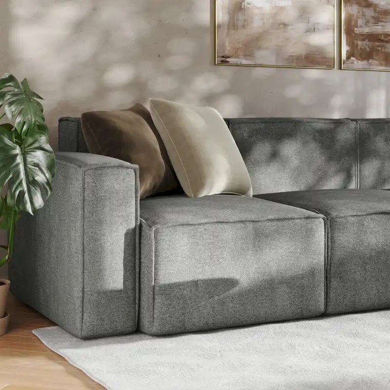 Contemporary 5 Piece Modular Sectional Sofa with Ottoman
