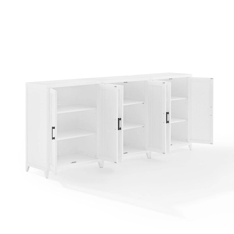 Crosley Milo 3Pc Media Storage Cabinet Set