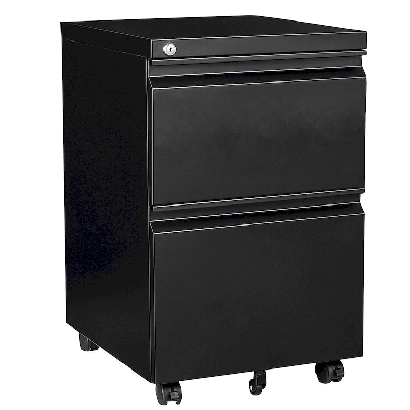 2 Drawer Mobile File Cabinet Under Desk Storage Drawers File Cabinets