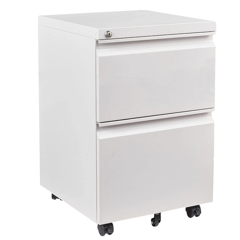 2 Drawer Mobile File Cabinet Under Desk Storage Drawers File Cabinets