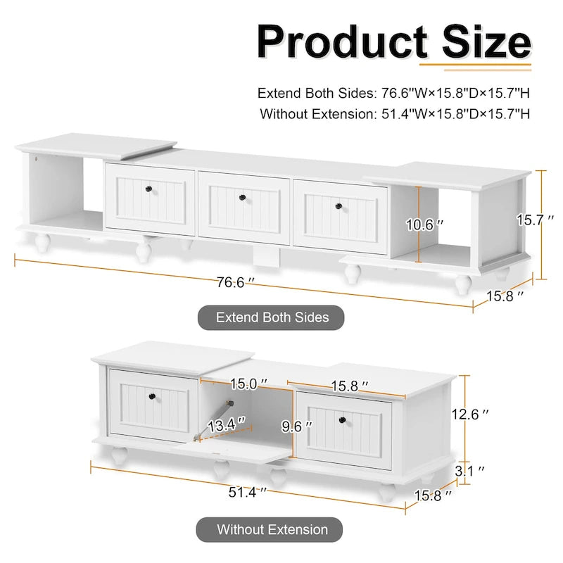 TV Stand TV Console Table Cabinet Entertainment Center