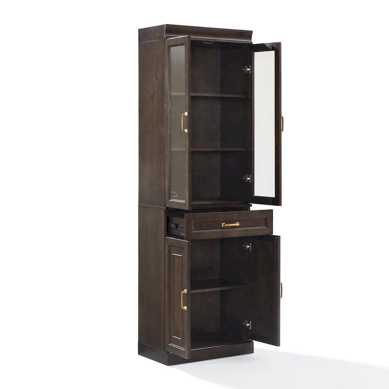 Crosley Stanton Glass Door Kitchen Storage Pantry Cabinet