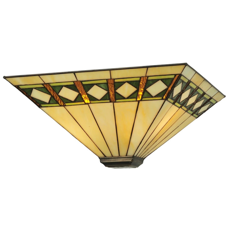 Meyda Tiffany 17 Square Diamond Band Mission Replacement Shade