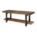 Modern Industrial Style Wood and Metal Accent Bench - 14 x 48 x 18 inches