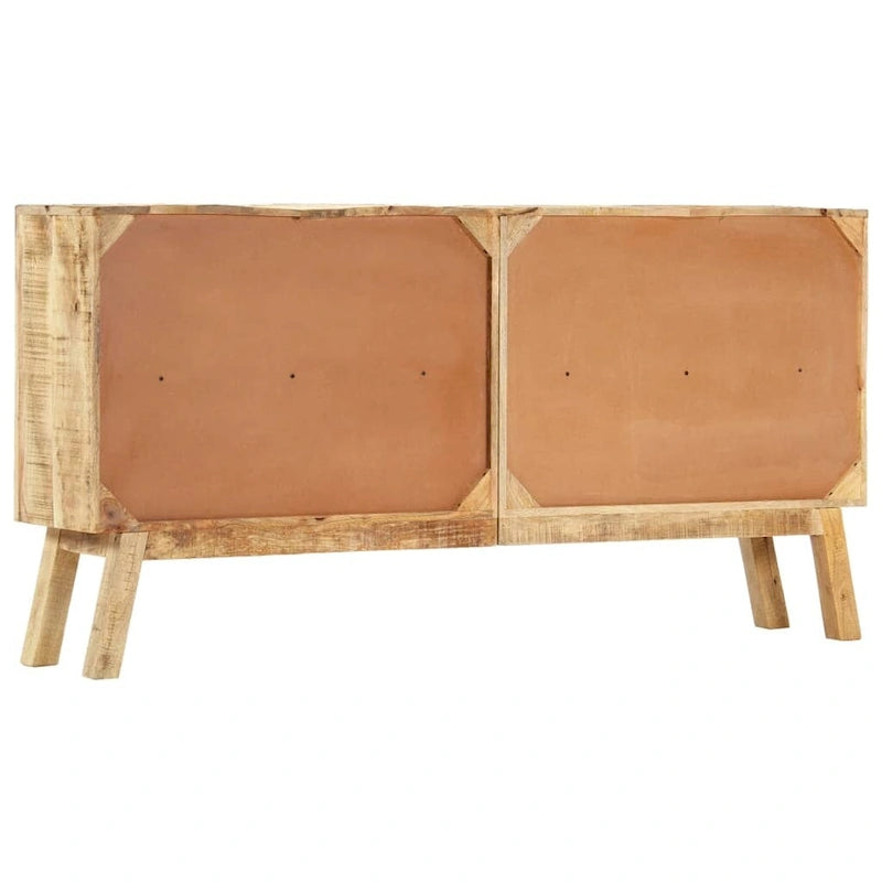 vidaXL Sideboard Brown and Black 63x11.8x31.5 Solid Rough Mango Wood